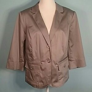 Lane Bryant plus size 18 gray Blazer cotto…